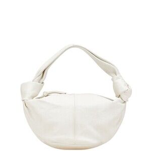Bottega Veneta Double Knot Handbag White Leather